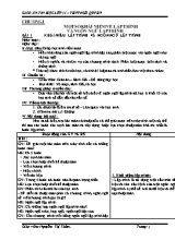Giáo án Tin học lớp 11 - Tiết 1 Khái niệm lập trình và ngôn ngữ lập trình - Năm học 2012-2013 - Nguyễn Thị Thắm